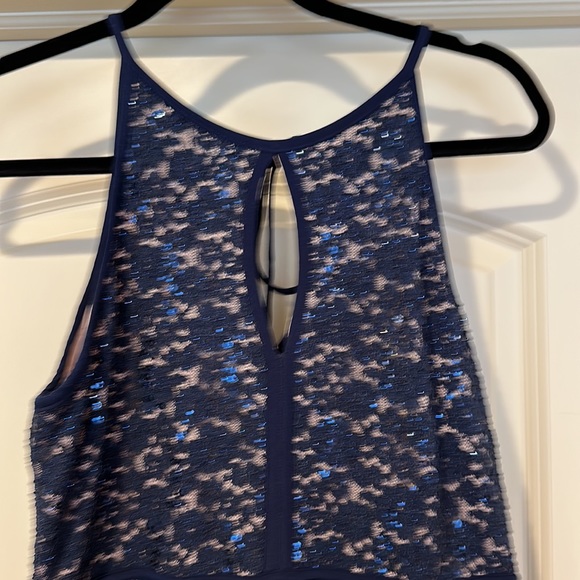 Nightway David’s Bridal Bridesmaid Dress Navy 11/12 Size - Picture 3 of 6